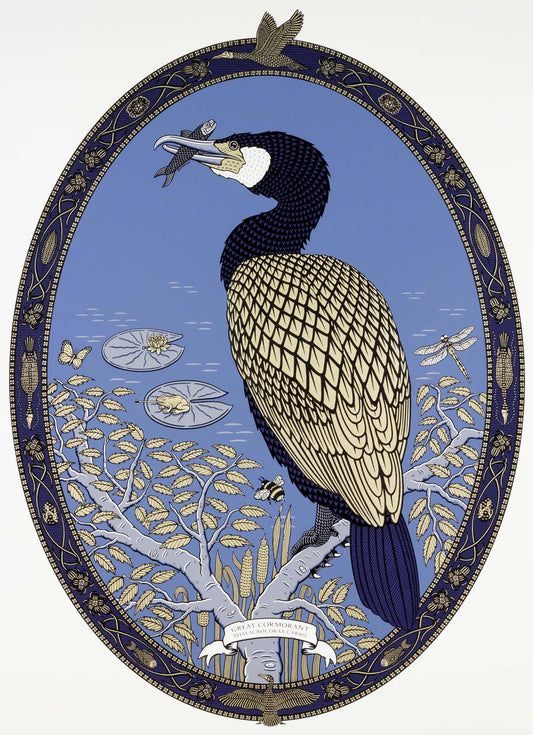 Will J Bailey Screen Print Great Cormorant