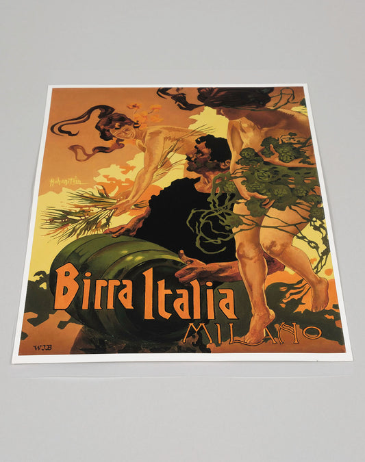 Will J Bailey Art Print Birra Italia Adolfo Hohenstein